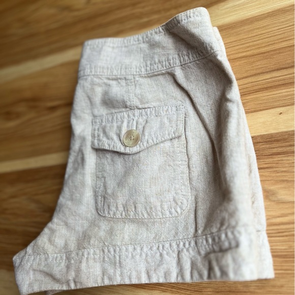 Low Rise Express Linen Sailor Shorts in Cream (Size 0) - Picture 9 of 12